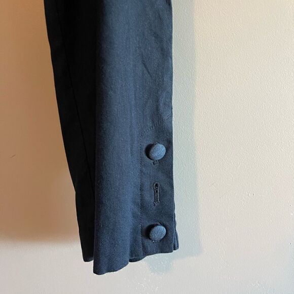 J.Jill Navy Linen Stretch Pant with Buttons | SZ S - Picture 12 of 12